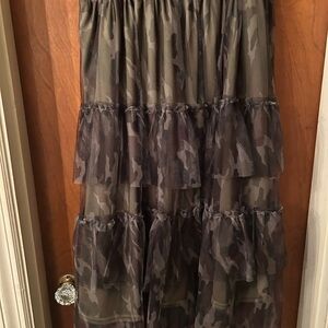 Army and Olive Colored Maxi Skirt w/Tiers!!